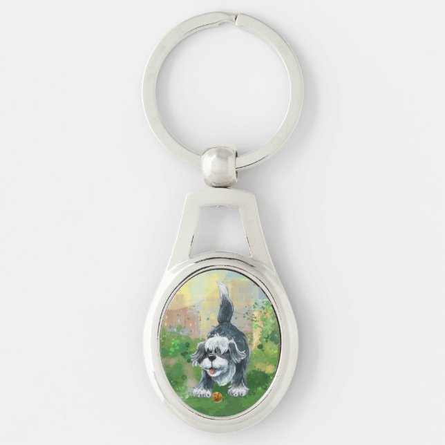 Shaggy Sheep Dog Keychain (Front)
