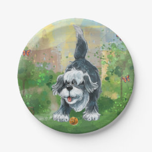 Shaggy Sheep Dog Paper Plates