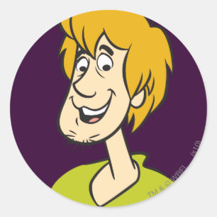 Shaggy Smiling Classic Round Sticker