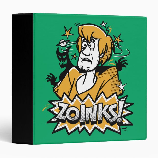 Shaggy "Zoinks!" Halftone Graphic 3 Ring Binder (Front/Spine)