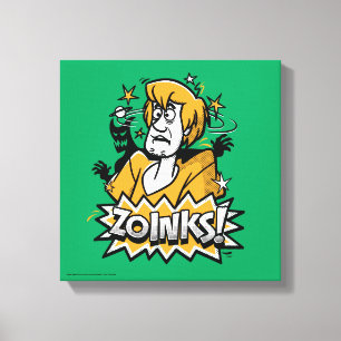 Shaggy "Zoinks!" Halftone Graphic Canvas Print