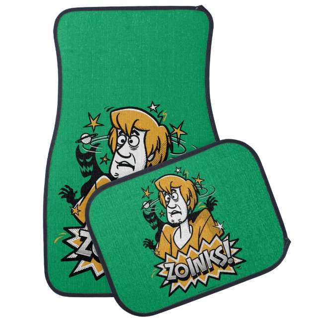 Shaggy "Zoinks!" Halftone Graphic Car Floor Mat (Set)