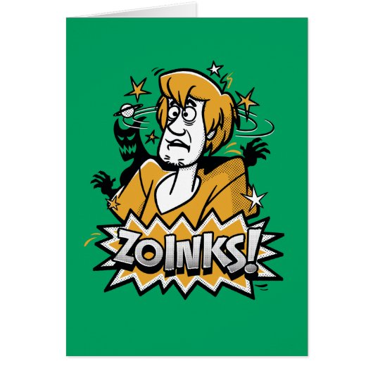 Shaggy "Zoinks!" Halftone Graphic Cards (Front)