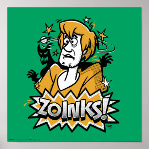 Shaggy "Zoinks!" Halftone Graphic Poster