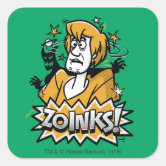 Shaggy Zoinks! Graphic Classic Round Sticker