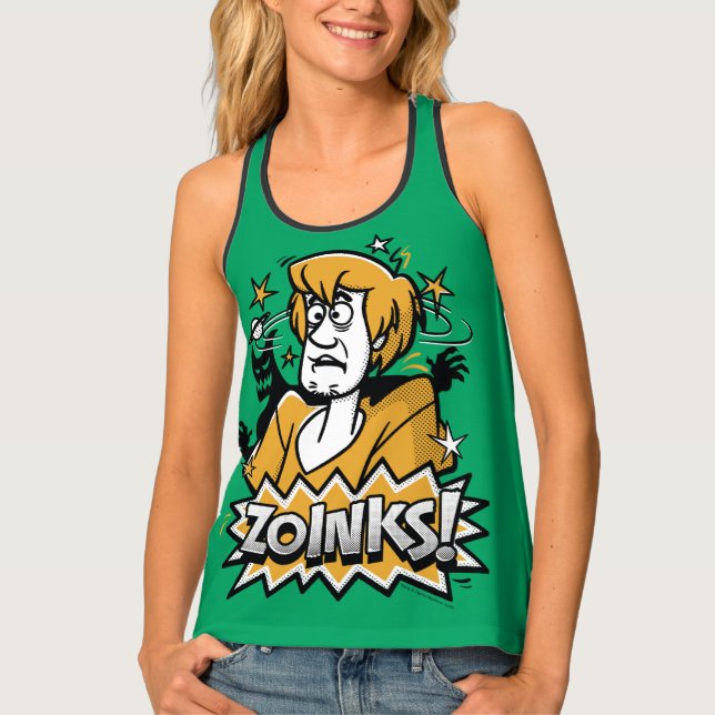 Shaggy "Zoinks!" Halftone Graphic Tank Top (Front)