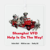 Shaghai VFD Help Is On The Way! Metal Ornament (Back)