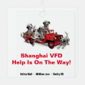 Shaghai VFD Help Is On The Way! Metal Ornament (Front)