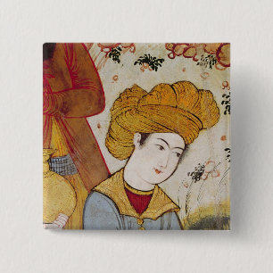 Shah Abbas I and a Courtier offering Button