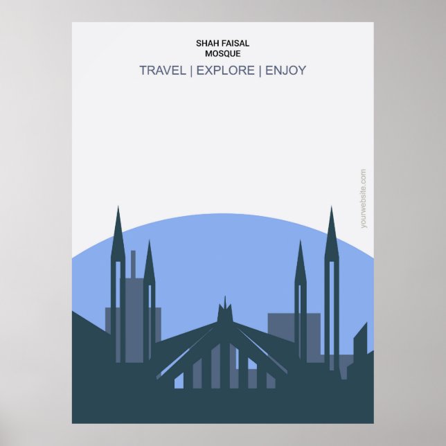 Shah Faisal Mosque Islamabad Poster (Front)