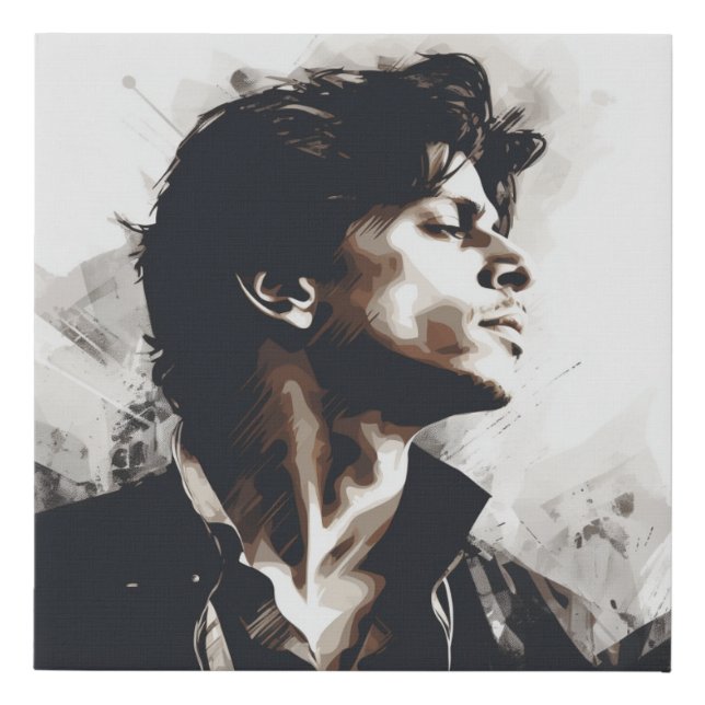 Shah Rukh Khan the Original Baadshah Faux Canvas Print (Front)