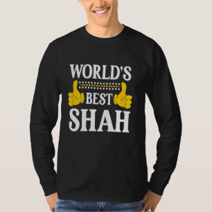 Shah Surname Funny Team Family Last Name World's B T-Shirt
