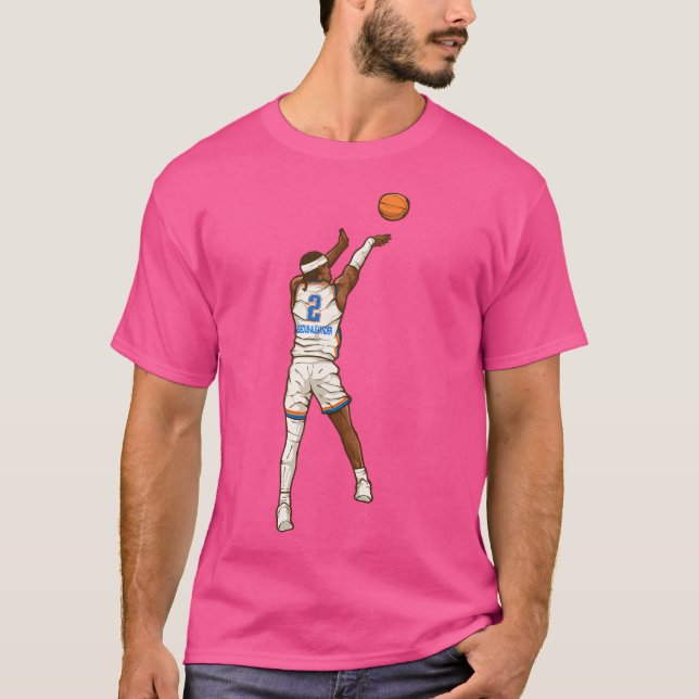 Shai Gilgeous-Alexander Fadeaway Cartoon T-Shirt (Front)