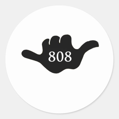 Shaka 808 classic round sticker