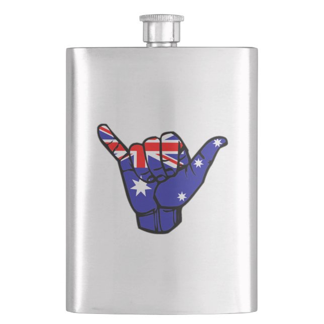Shaka Australia Flag Flask (Front)