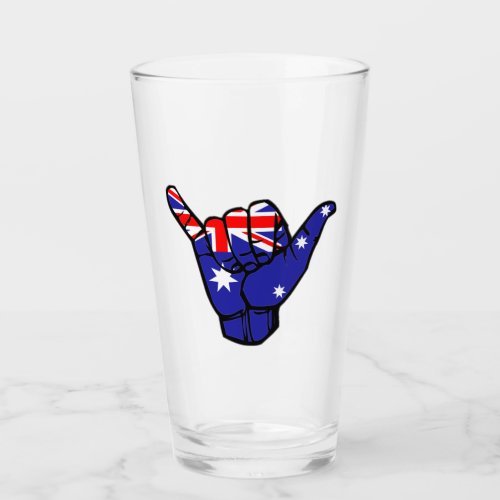 Shaka Australia Flag Glass