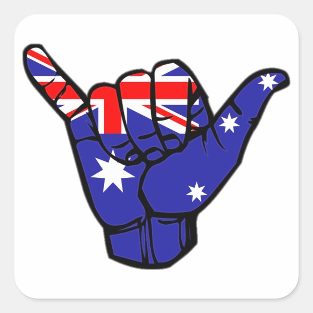 Shaka Australia Flag Square Sticker (Front)