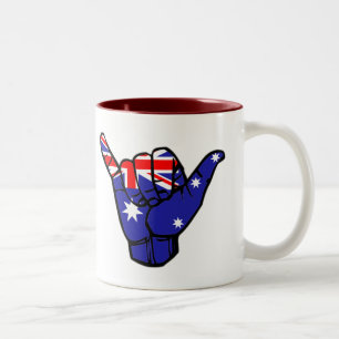 Shaka Australia Flag Two-Tone Coffee Mug
