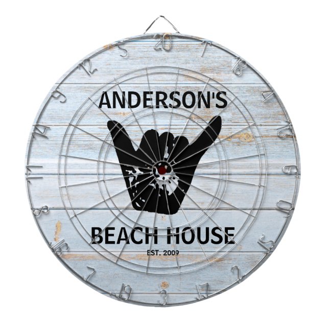 Shaka Beach House Surfer's  Dart Board (Front)