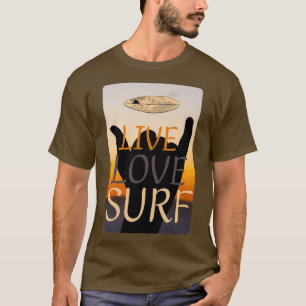 Shaka hand retro surfing shaka design cool nature T-Shirt