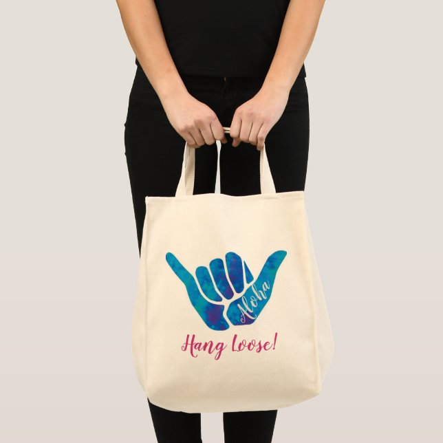 Shaka Hand Sign Aloha Hang Loose Tote Bag (Front (Product))