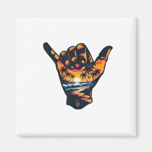 Shaka Hand Sign Aloha Surfing Surf Summer Vacation Magnet