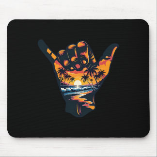 Shaka Hand Sign Aloha Surfing Surf Summer Vacation Mouse Pad