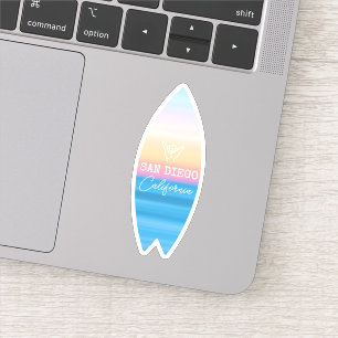Shaka Hand Sign San Diego Sunset Surf Sticker