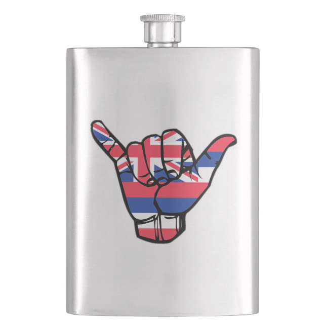 Shaka Hawaii Flag Flask (Front)