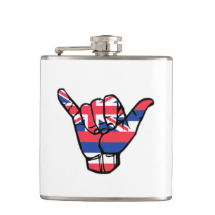 Shaka Hawaii Flag Hip Flask