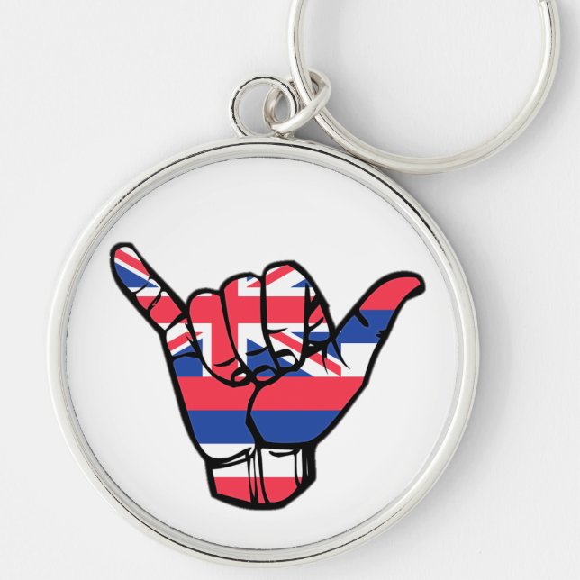 Shaka Hawaii Flag Keychain (Front)