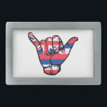 Shaka Hawaii Flag Rectangular Belt Buckle<br><div class="desc">Shaka and Hawaii go hand in hand!</div>