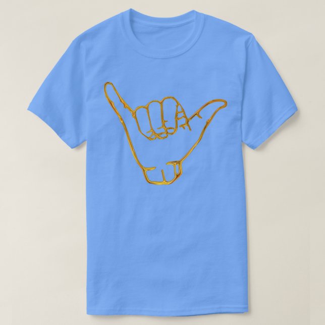 Shaka III Gold like hand gesture T-Shirt (Design Front)