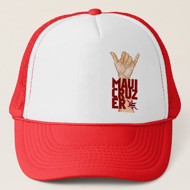 Shaka Logo Asymmetric Trucker Hat (Front)