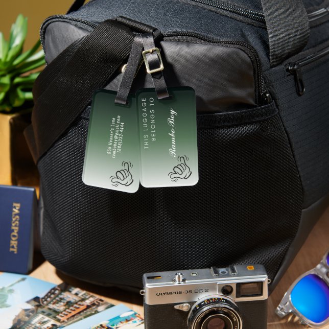 Shaka Luggage Tags (Front & Back)