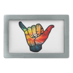 Shaka Rainbow Belt Buckle