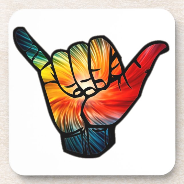 Shaka Rainbow Beverage Coaster (Front)