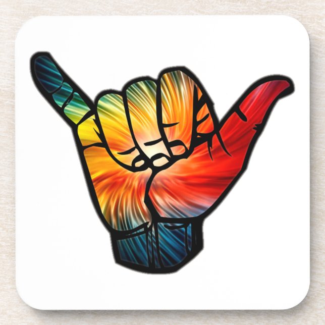 Shaka Rainbow Beverage Coaster (Front)