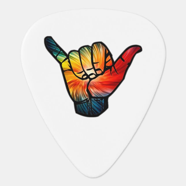 Shaka Rainbow Guitar Pick (Front)