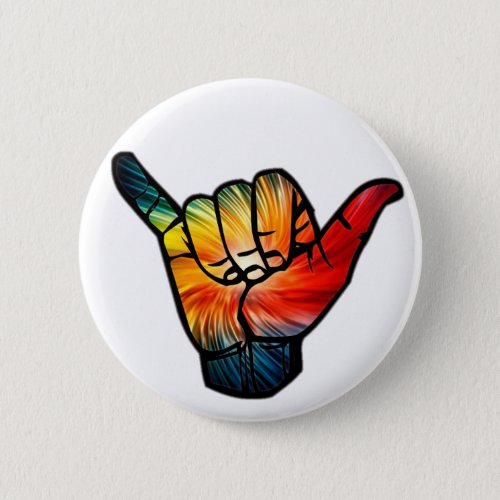 Shaka Rainbow Pinback Button