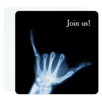 Shaka Sign X-Ray (Hang Loose) Invitation