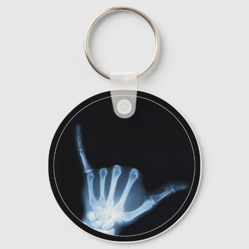 Shaka Sign X_Ray Hang Loose Keychain