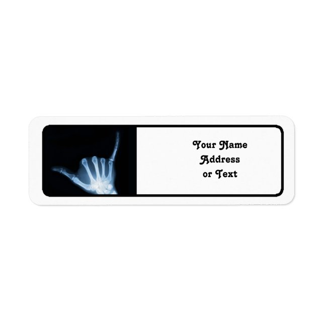 Shaka Sign X-Ray (Hang Loose) Label (Front)