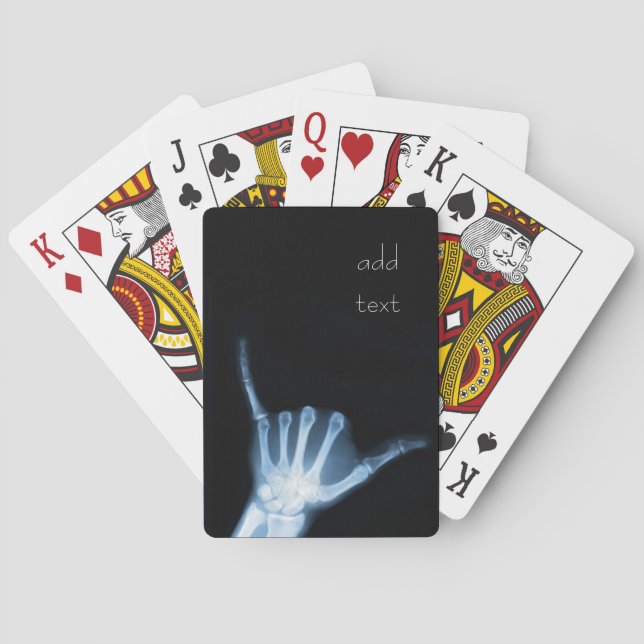 Shaka Sign X-Ray (Hang Loose) Poker Cards (Back)