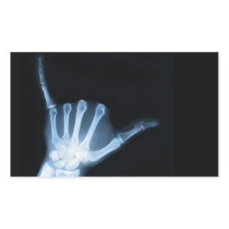 Shaka Sign X-Ray (Hang Loose) Rectangular Sticker