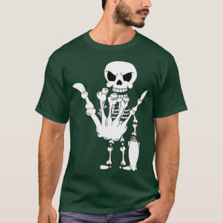 Shaka Skeleton with Skateboard T-Shirt