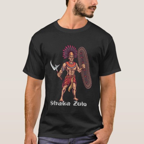 Shaka Zulu African Warrior Leader African King Jun T_Shirt