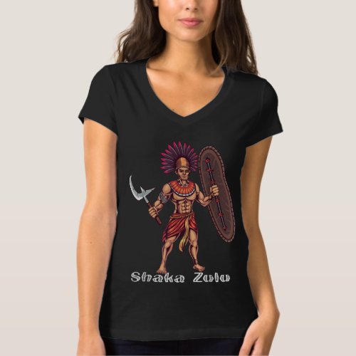 Shaka Zulu African Warrior Leader African King Jun T_Shirt