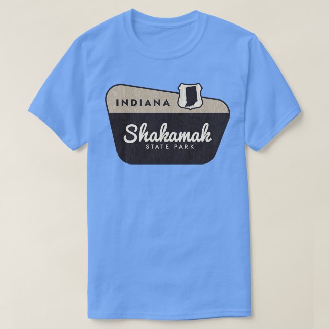 Shakamak State Park Indiana Welcome Sign T-Shirt (Design Front)