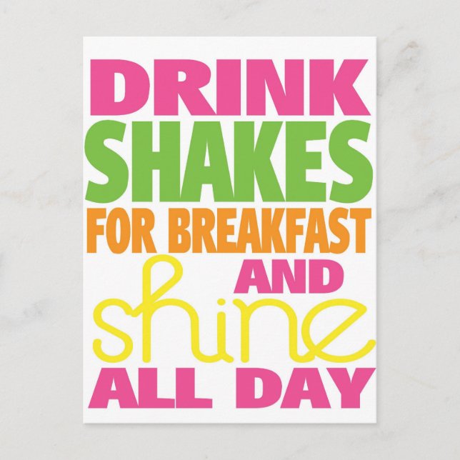 Shake and Shine Postcard (Front)